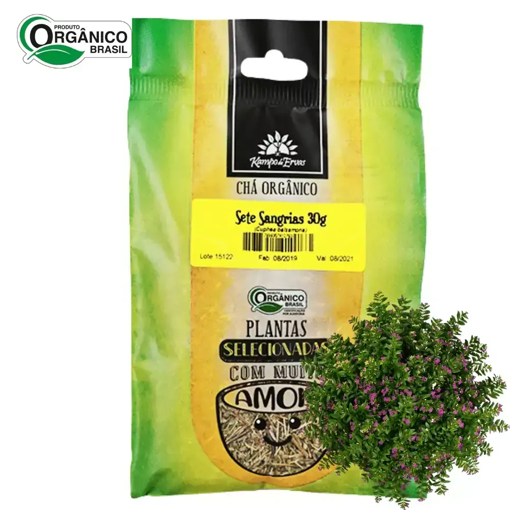 Sete Sangrias Chá Orgânico 100% Folhas 30 g Kampo de Ervas
