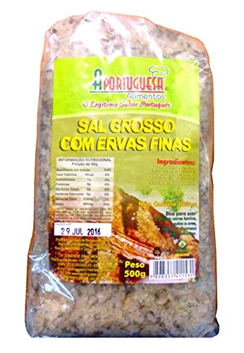 A Portuguesa Brazilian Seasoning With Fine Herbs For Bbq 17.63oz Tempero Sal Grosso Com Ervas Finas