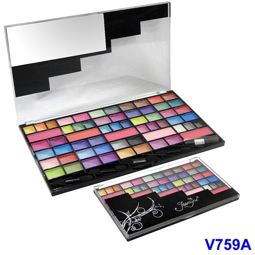 Kit 55 Sombras Cintilantes 5 Blushes Jasmyne V759 A