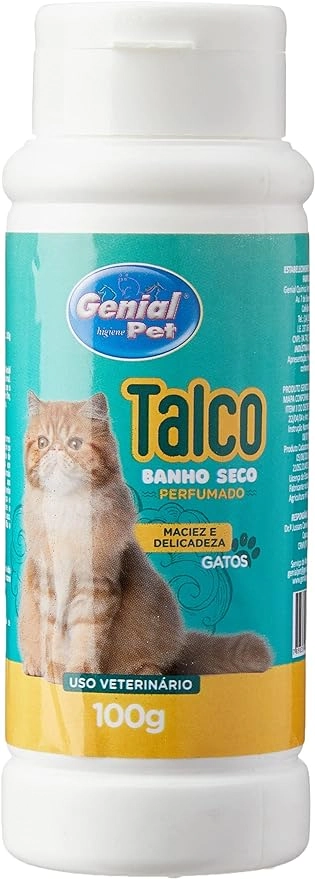 Talco Banho Seco Pet Filhotes 12x100g Genial Pet