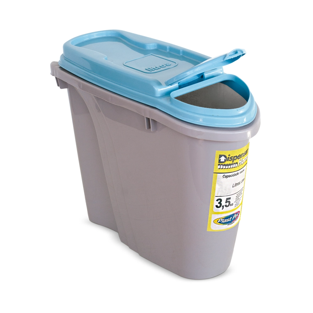 Porta Racao Plastpet Disp.home 1.5l Azul