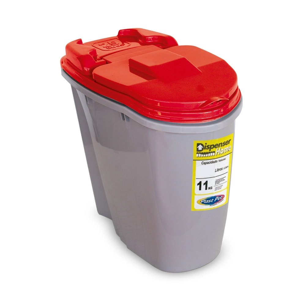 Porta Racao Plastpet Disp.home 3,5l Verm