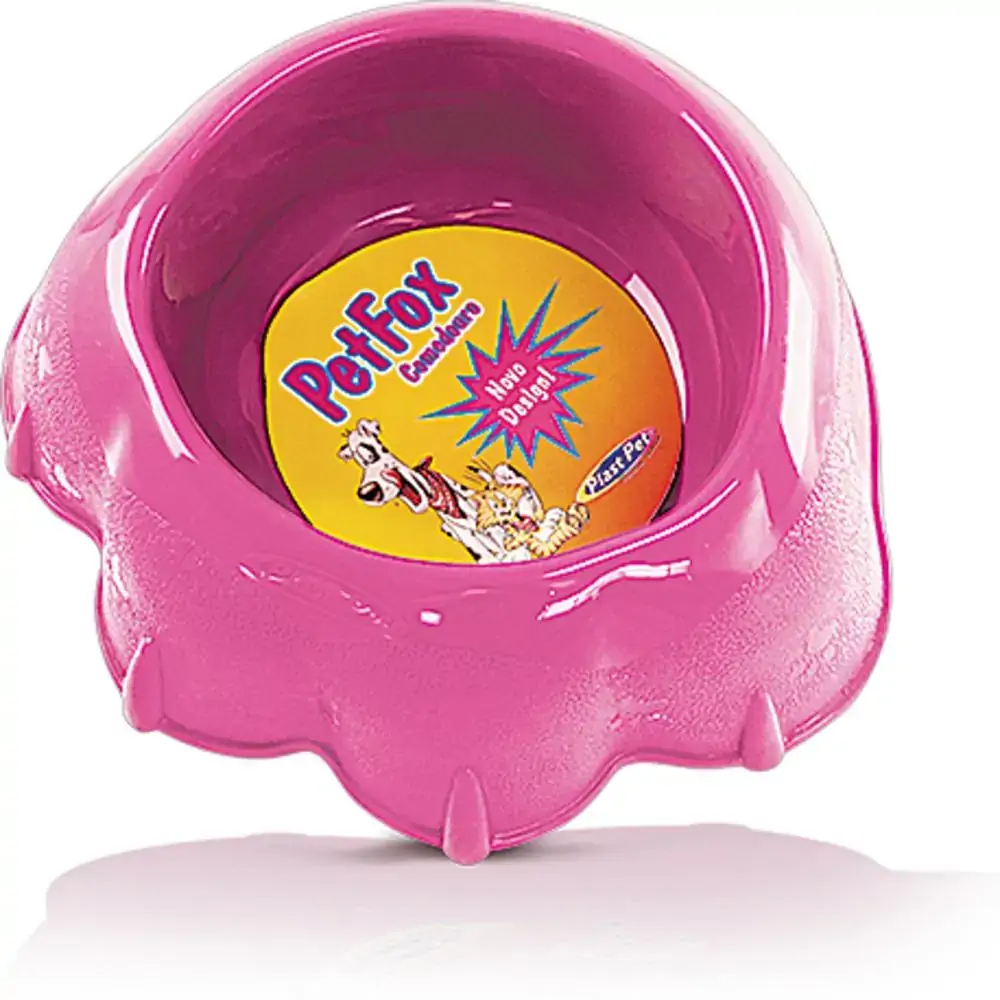 Comedouro Pet Fox 350ml Rosa Plast Pet Un