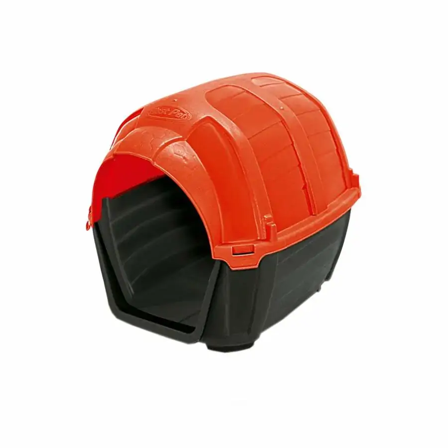 Casinha Stone House Plast Pet Para Cães Vermelha
