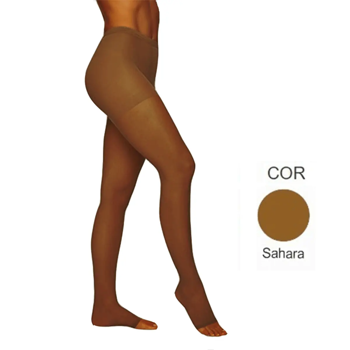 Meia Calça Legline 20-30MMHG C/Ponteira - Cor: Sahara          Tam: P
