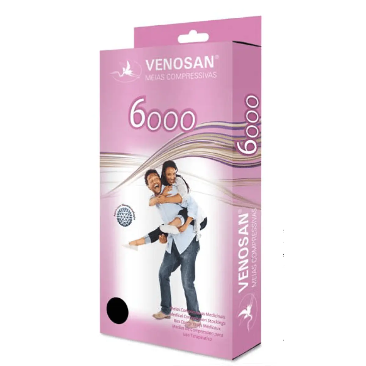 Meia de Compressão 3/4 6000 Venosan - Bronze - 20-30mmHg - Aberta - XG