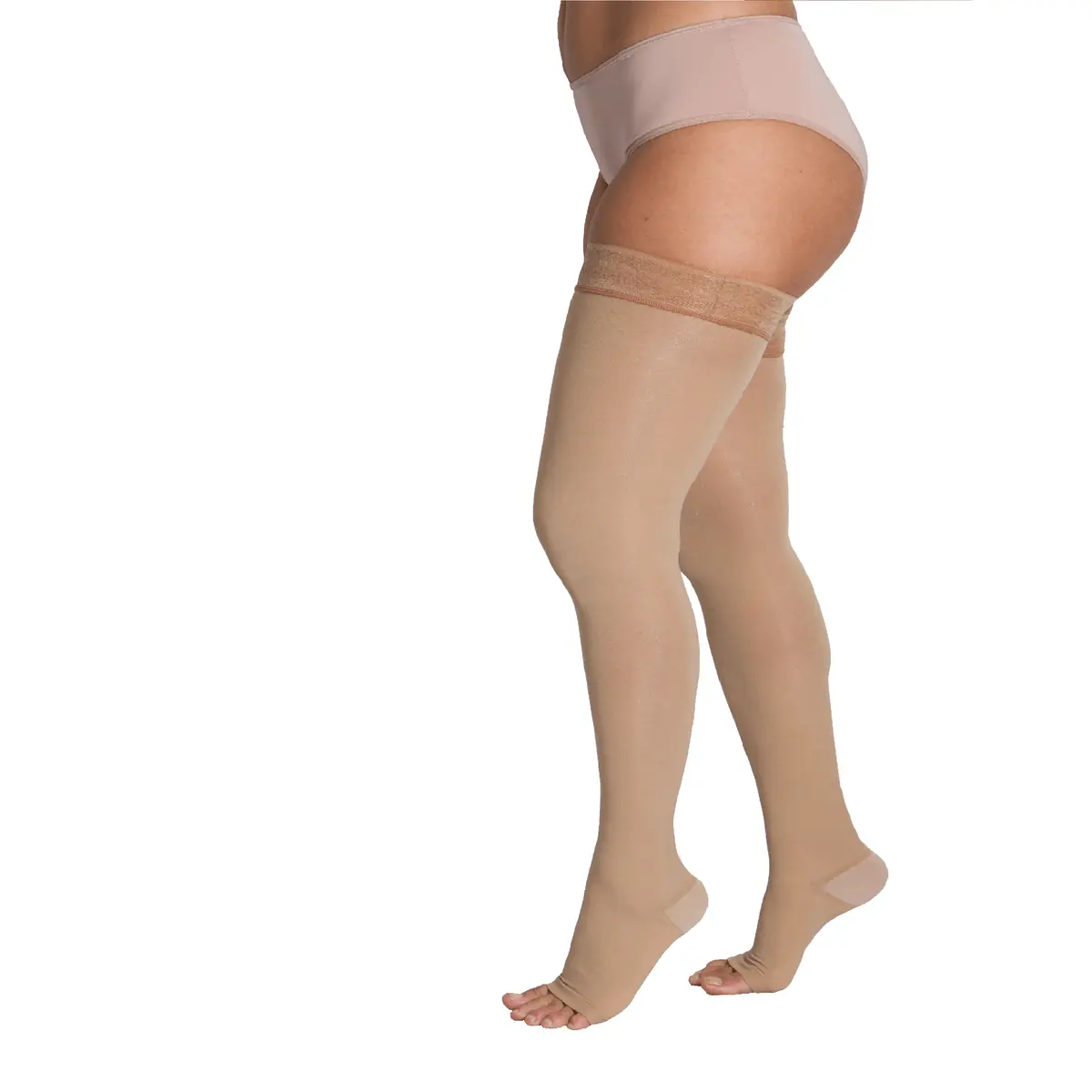 Meia 7/8 6000 Venosan - Bronze - 20-30mmHg - Pé Aberto - Tamanho G