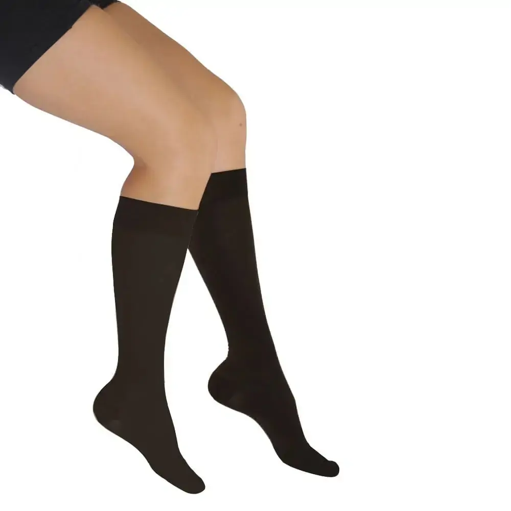 Meia Panturrilha Venosan Legline - Suave Compressão - Fechada - Preta - M