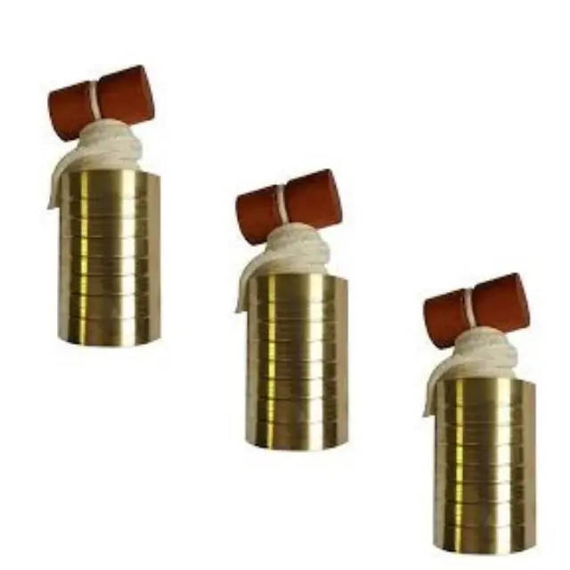 Kit Com 50 Prumo Cilíndrico C/ Boia De Latão Profissional 1kg