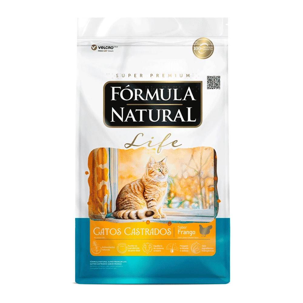 Ração Fórmula Natural Gatos Adultos Castrados 1kg