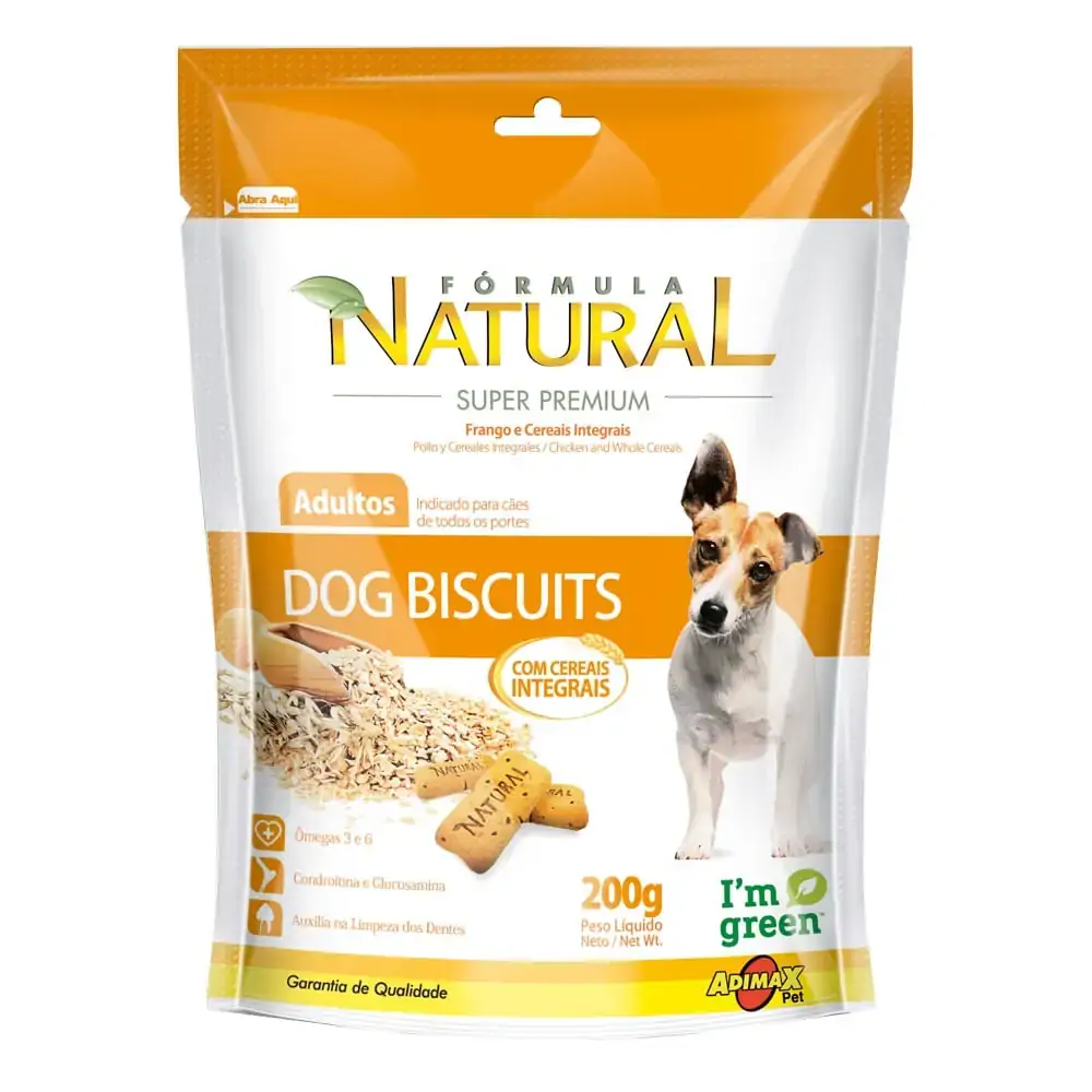 Snack Fórmula Natural Dog Biscutis Frango E Cereais