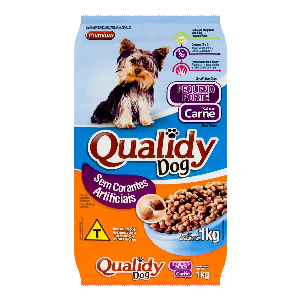 Alimento Para Cães Adultos Raças Pequenas Carne Qualidy Pacote 1kg