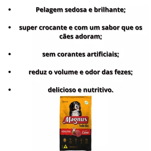 Ração Premium para Cães Adultos Todo Dia Carne Magnus 15kg