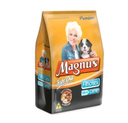 Racao Para Caes Filhotes Sabor Carne 1kg Magnus
