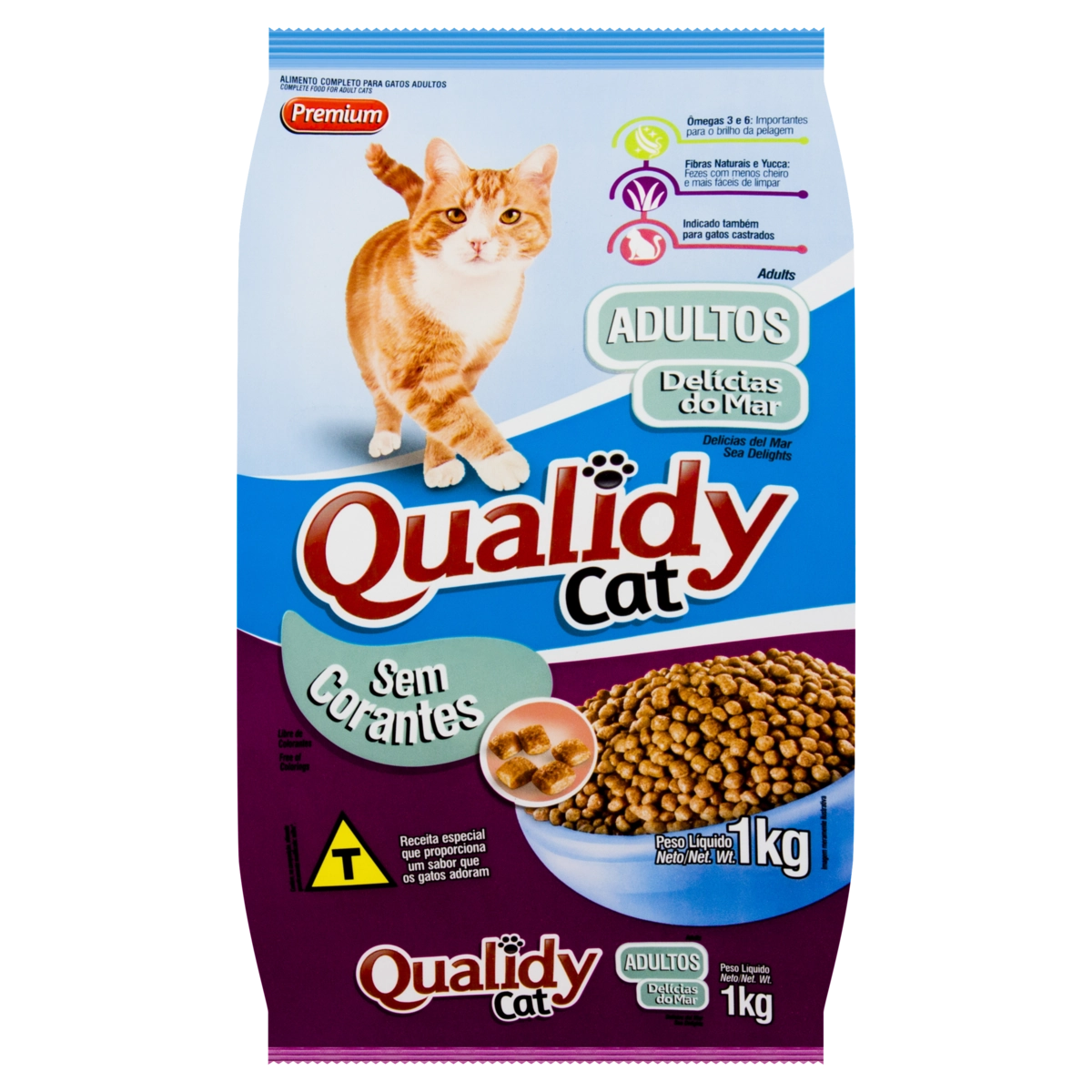 Alimento Para Gatos Adultos Delícias Do Mar Qualidy Pacote 1kg