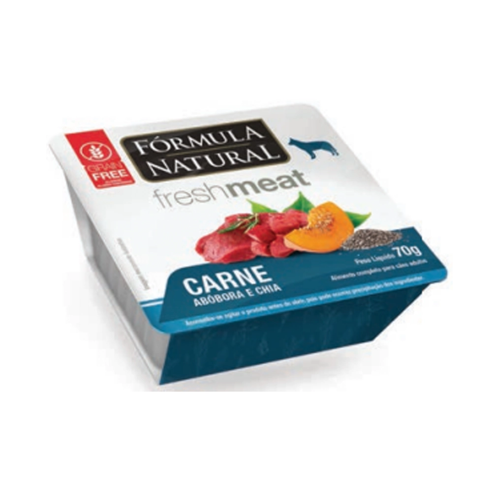 Fresh Meat Gourmet Cães Adultos Sabor Carne, Abóbora e Chia Fórmula Natural 70g 70g