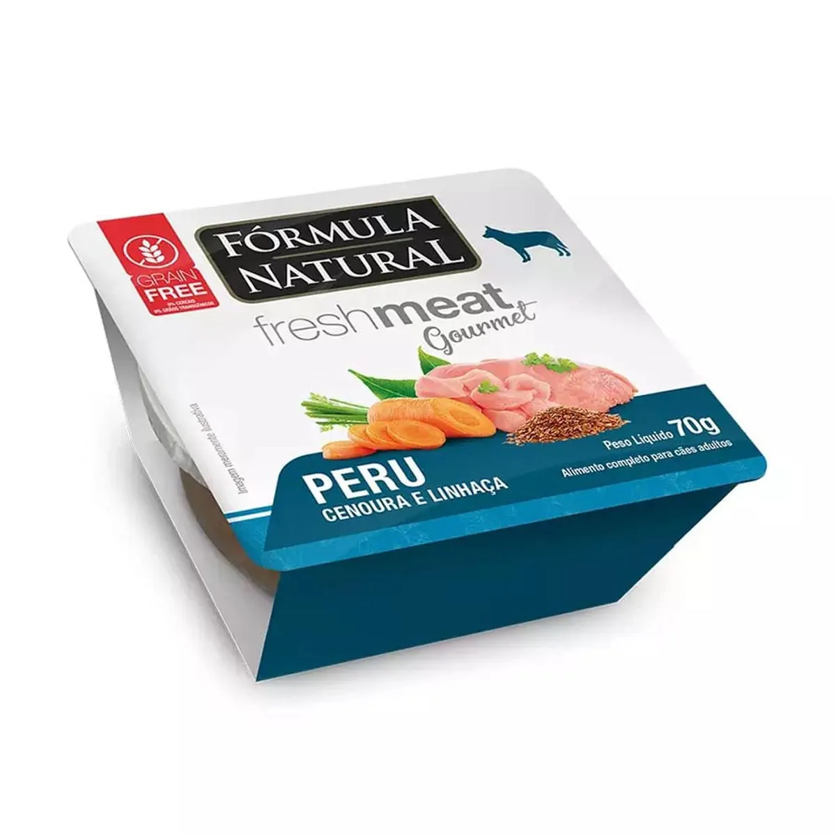 Fresh Meat Gourmet Fórmula Natural Cães Adultos Peru, Cenoura e Linhaça 70g 70g