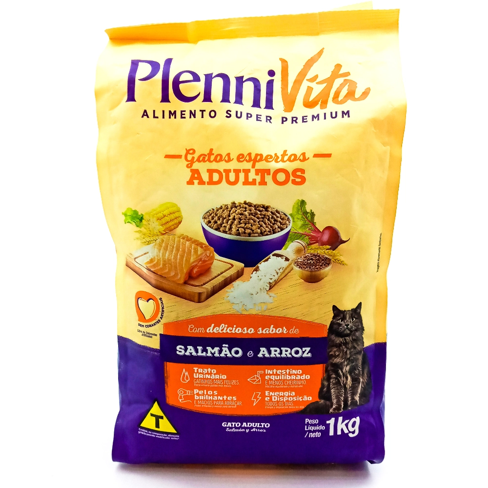 Alim Caes Plennivita Cat Salmao Arroz 1kg