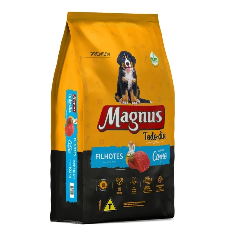 Magnus Caes Todo Dia Filhotes Carne 10.1kg