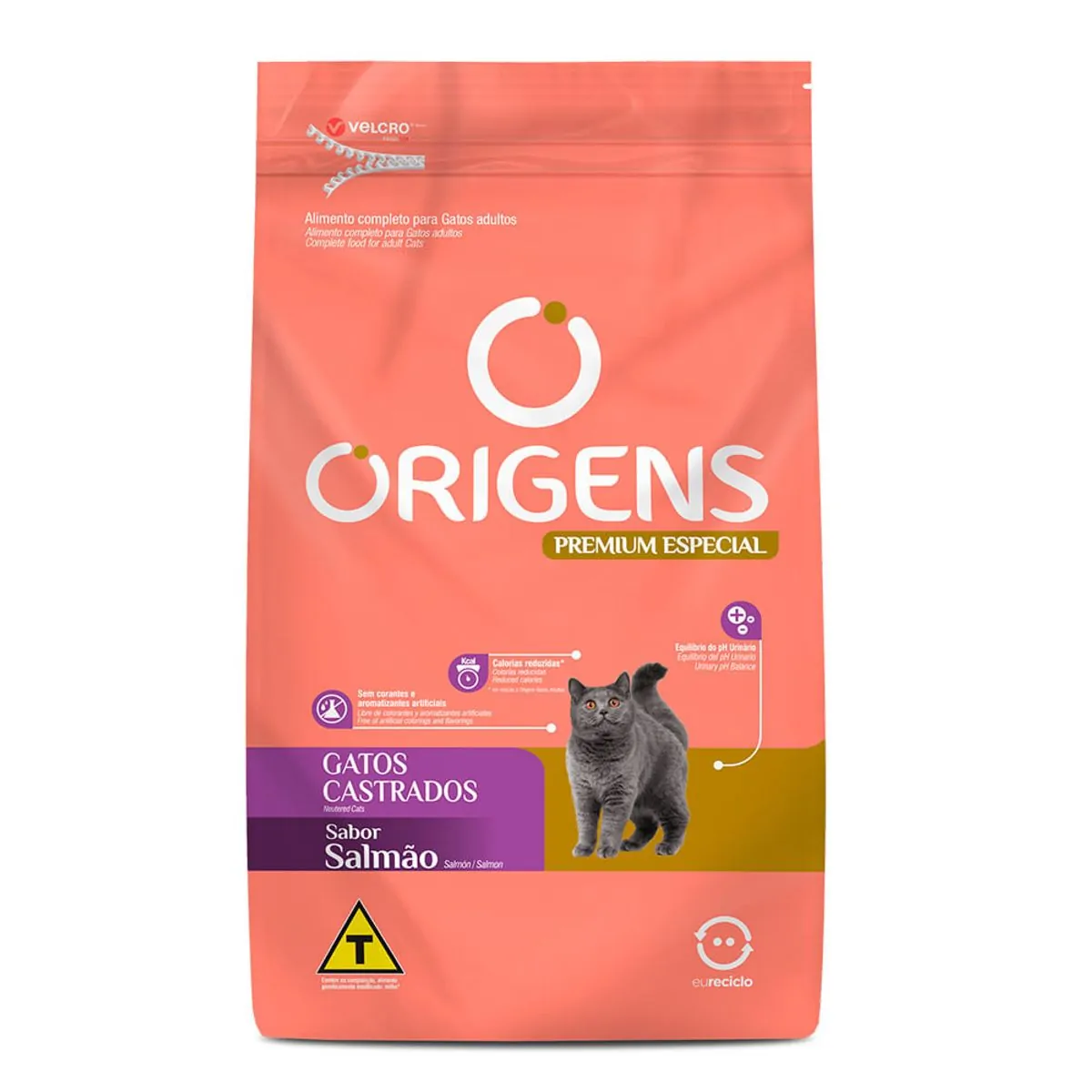 Ração Origens Para Gatos Castrados Sabor Salmão