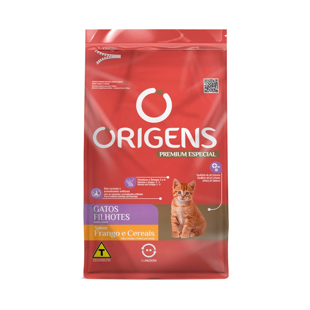 Ração Origens Para Gatos Filhotes Sabor Frango