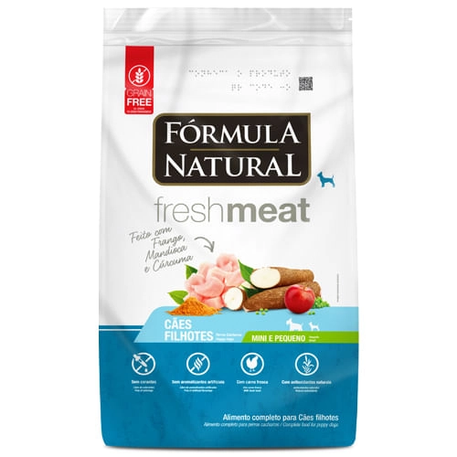 Ração Fórmula Natural Fresh Meat Filhote Mini e Pequeno Frango 2,5kg