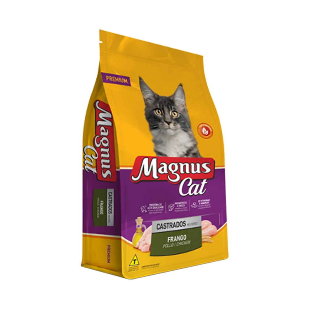 Racao Magnus Cat Castrado Frango 1kg
