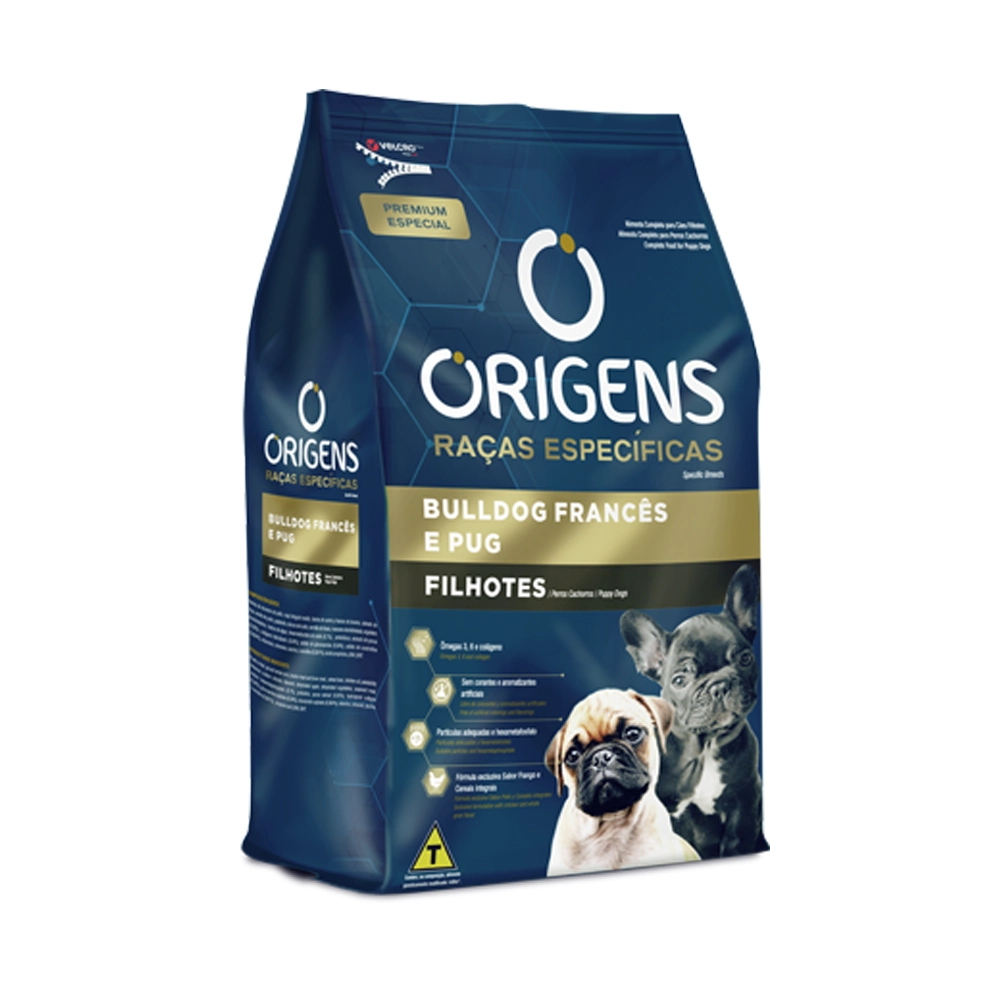 Origens Filhote Buldog Frances/pug 1kg