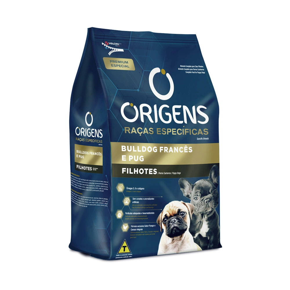 Origens Filhote Bulldog Frances/pug 10,1kg
