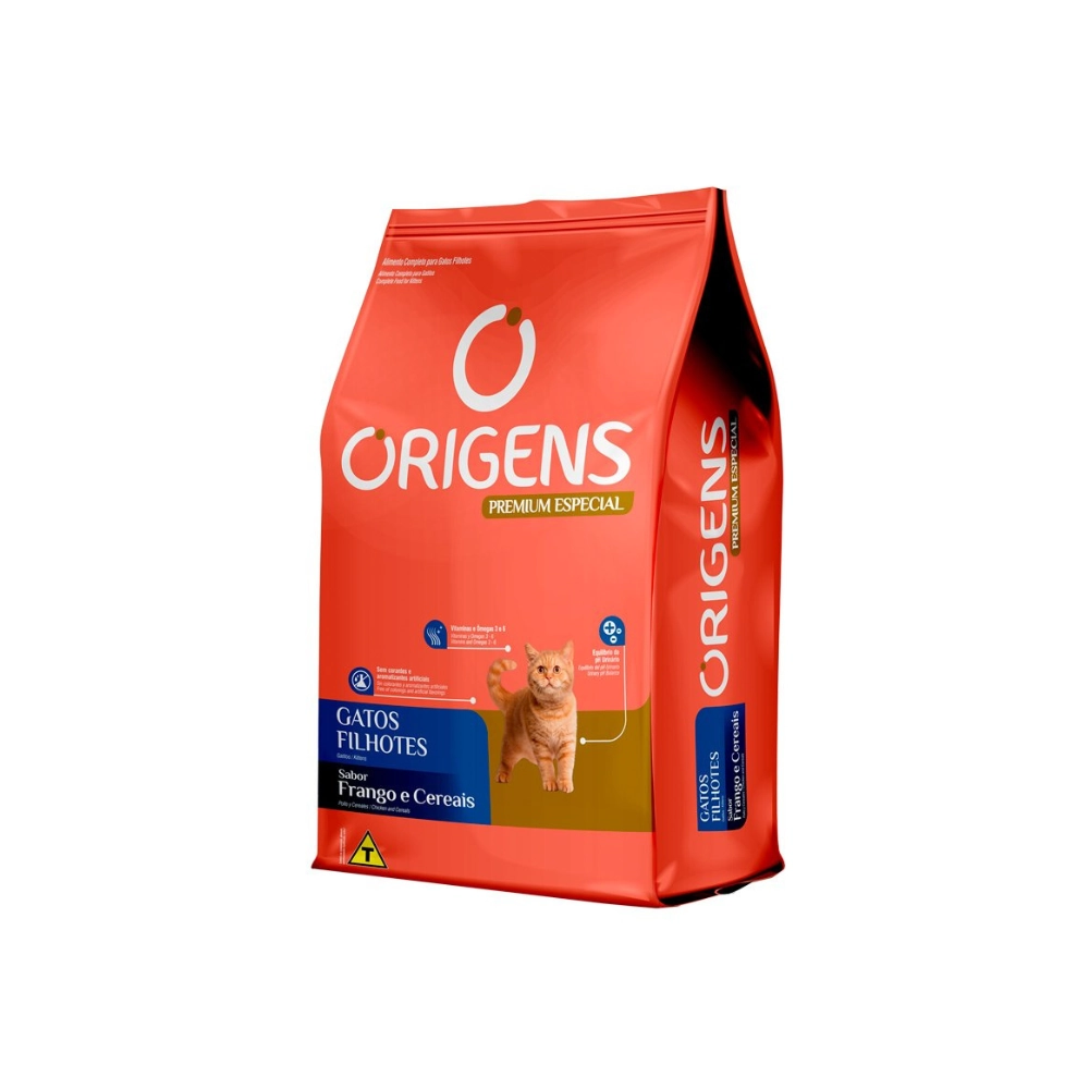 Ração Seca Origens Sabor Frango Para Gatos Filhotes 3 Kg