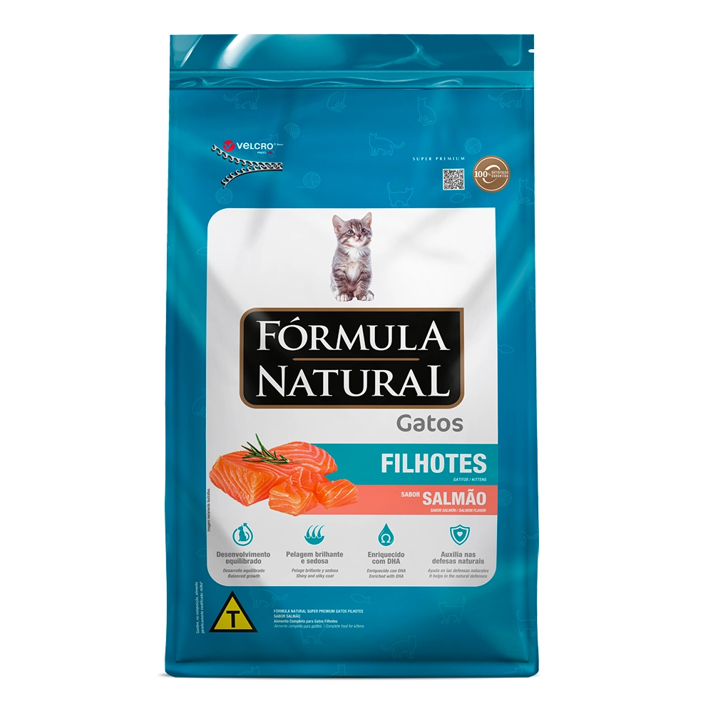 Ração Seca Formula Natural Super Premium Gatos Filhote Sabor Salmão 7kg