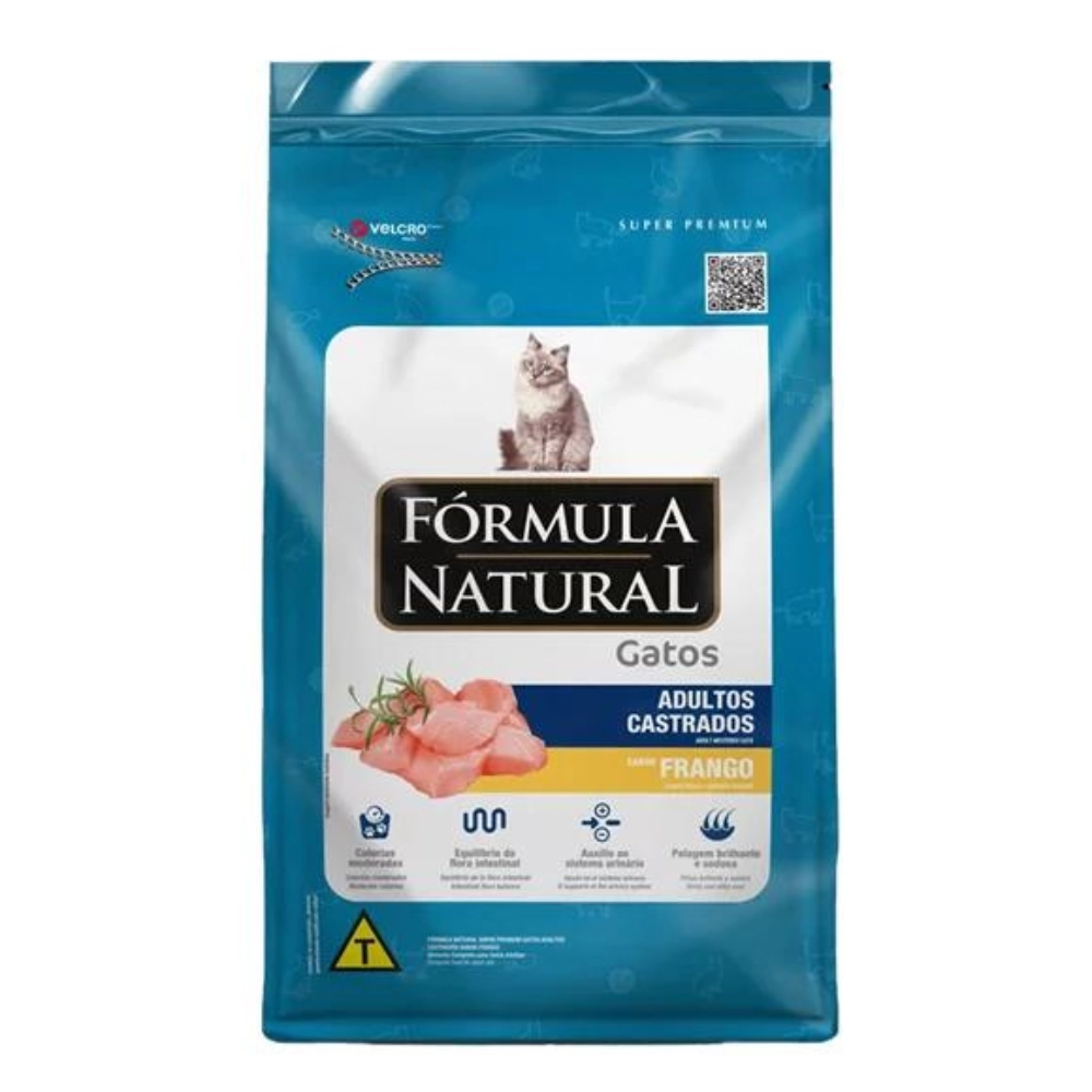 Ração Seca Formula Natural Super Premium Gatos Adulto Castrados Sabor Frango 7kg