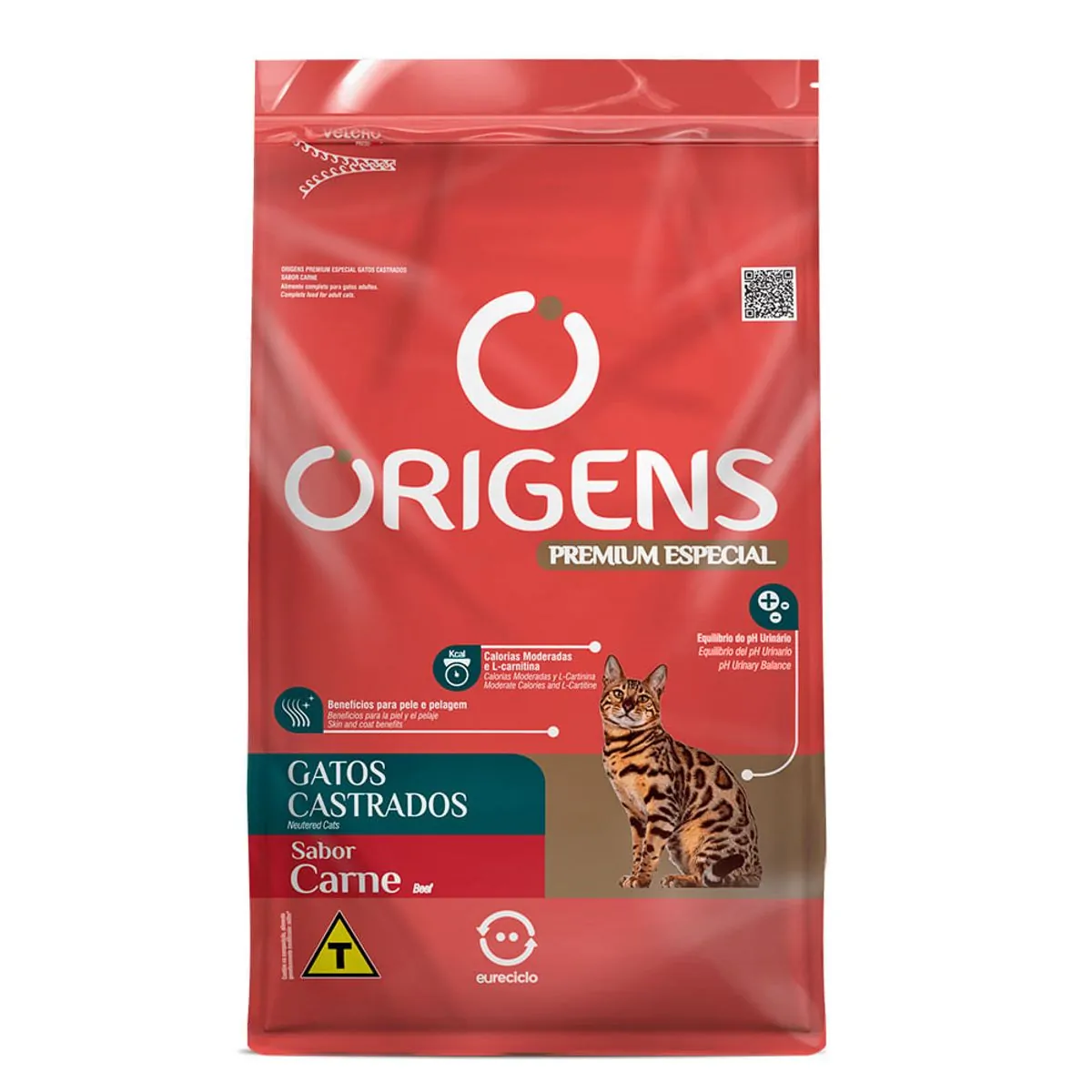 Ração Seca Origens Gato Castrados Carne 10.1kg