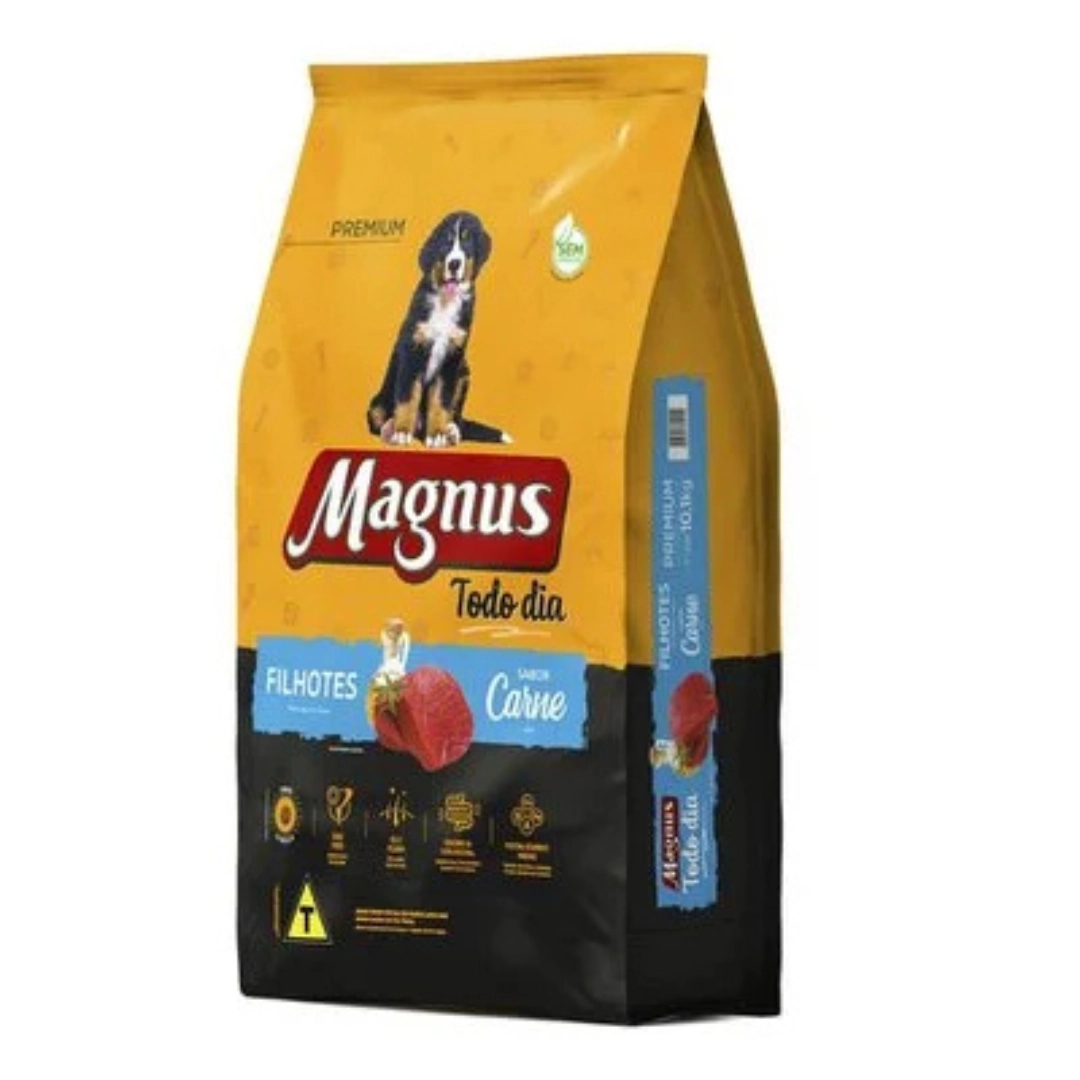 Magnus Caes Todo Dia Filhotes Carne 20kg