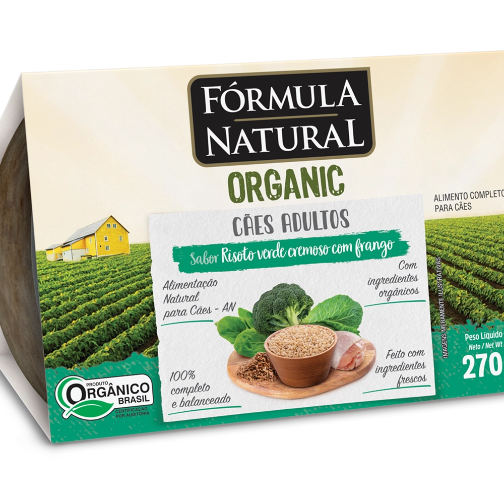 Formula Natural Caes Organico Umido Ad Risoto De Frango