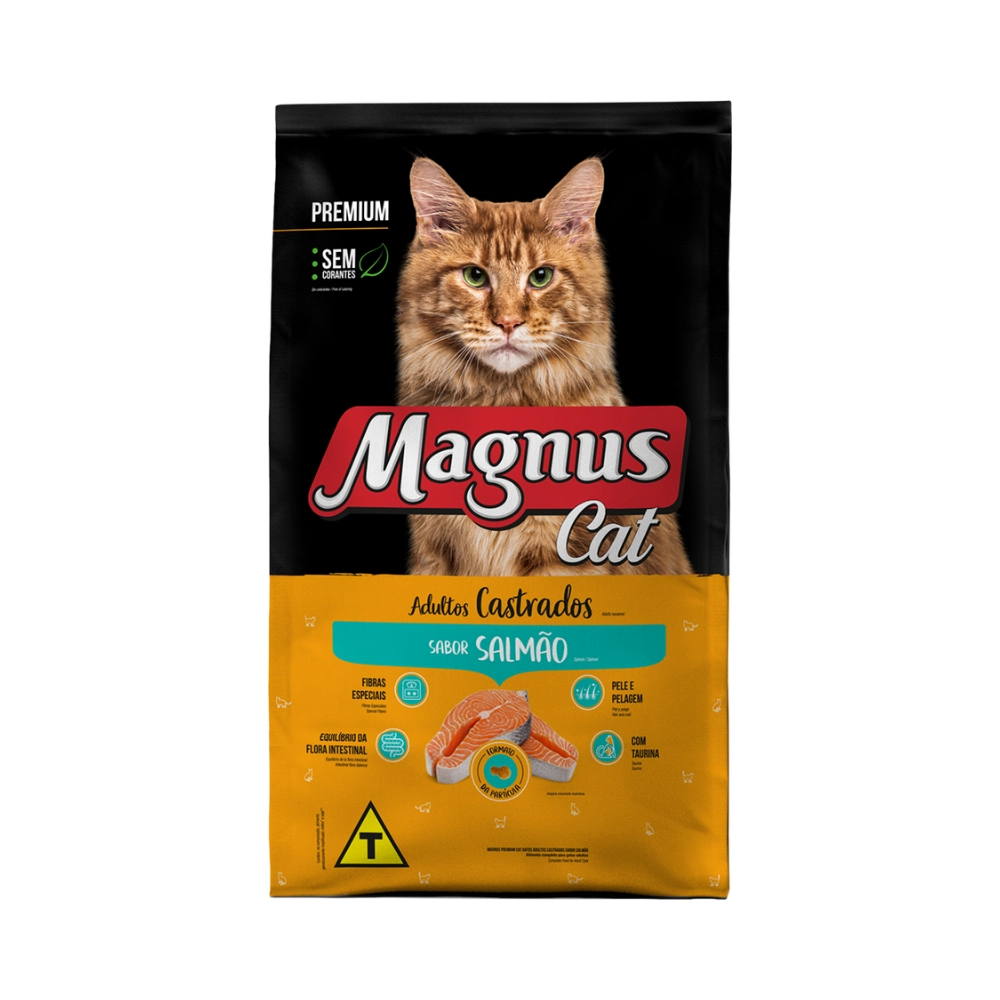 Ração Para Gatos Castrados Sabor Salmão Magnus 2,5kg
