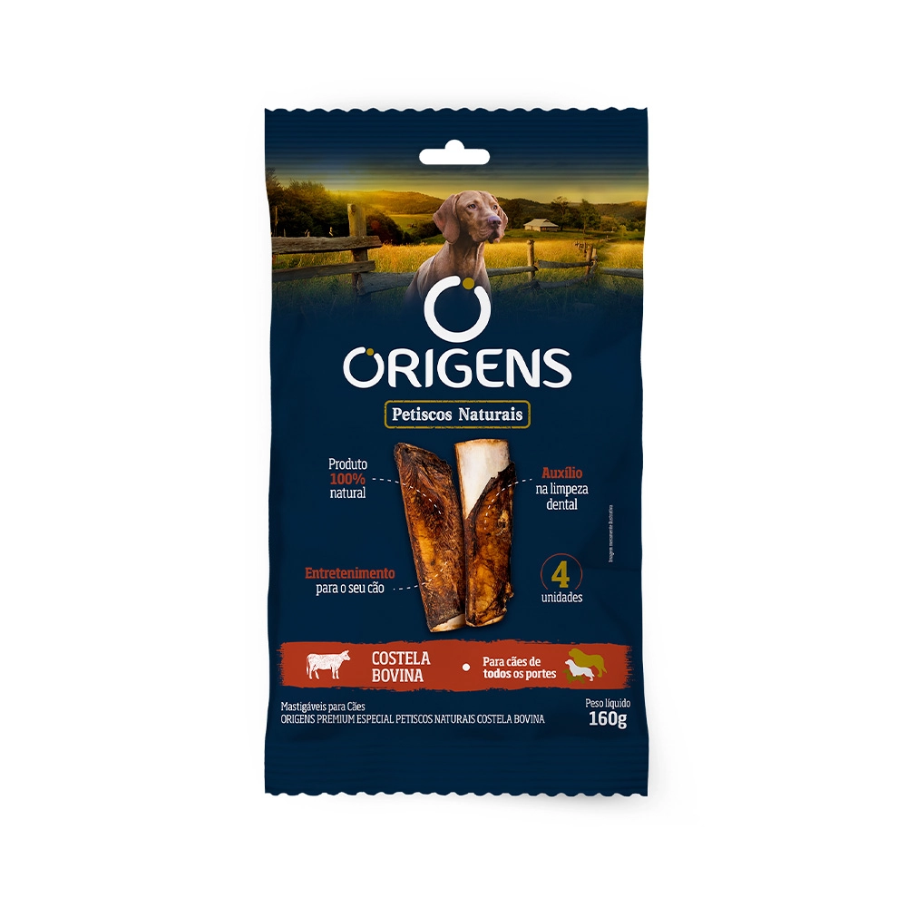 Petisco Naturais Costela Bovina Origens 160g