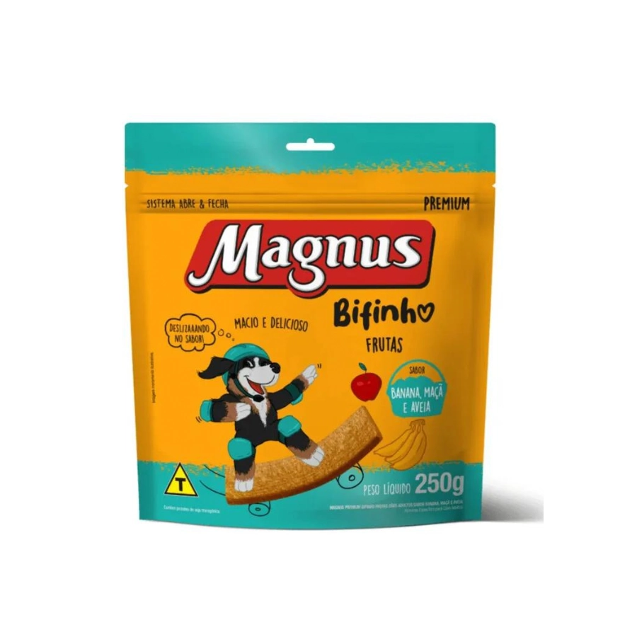 Magnus Premium Bifinho Frutas Ces Adultos Sabor Banana, Maa E Aveia 250g
