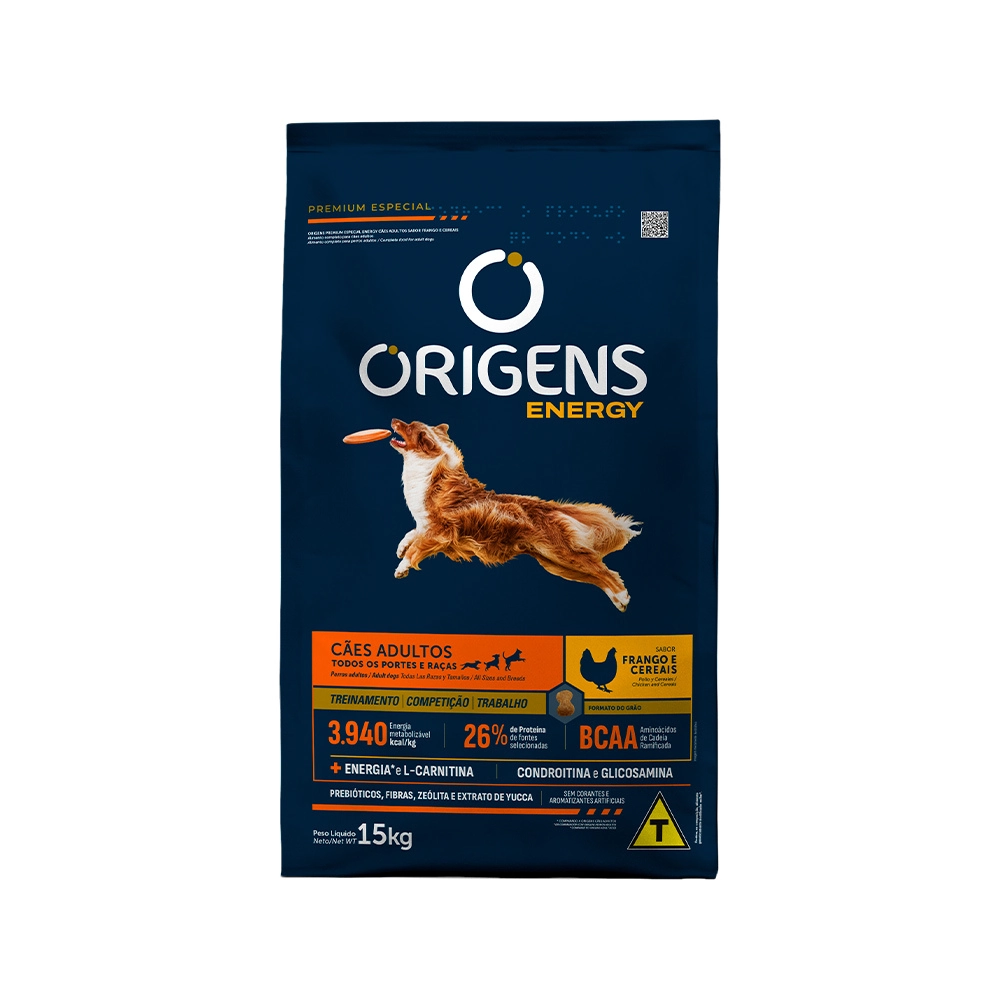 Origens Caes Energy Adulto Frango 15kg