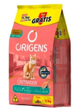 Origens Gatos Castrados Salmao 11.1kg