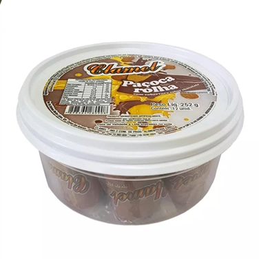 Doce Clamel 252g Pacoca Rolha Coberta Com Chocolate