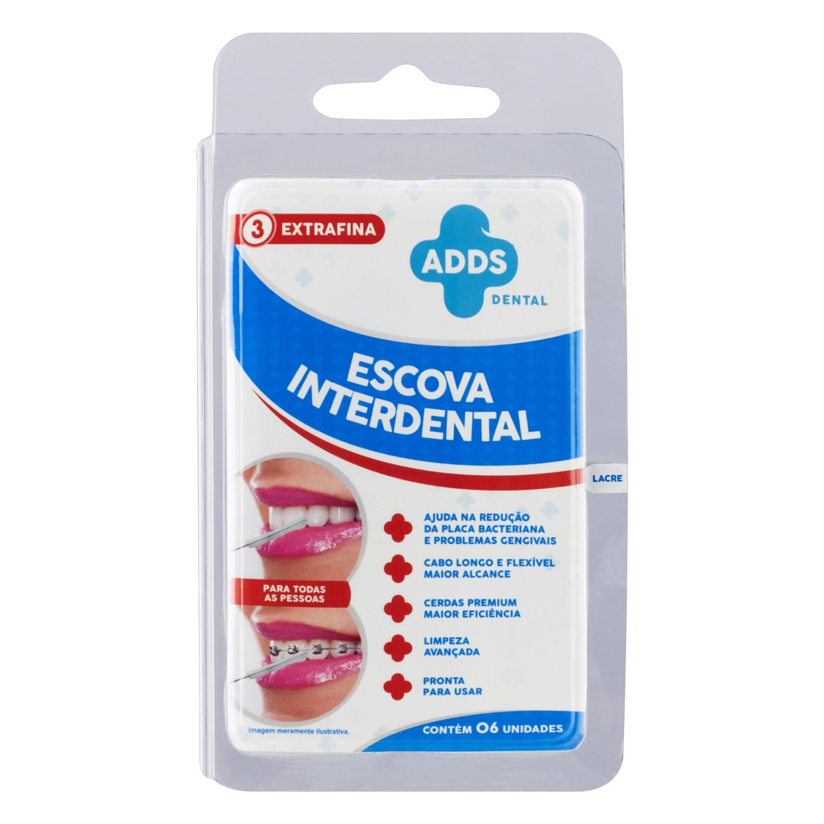 Escova Interdental Extrafina 3 Adds Dental 6 Unidades