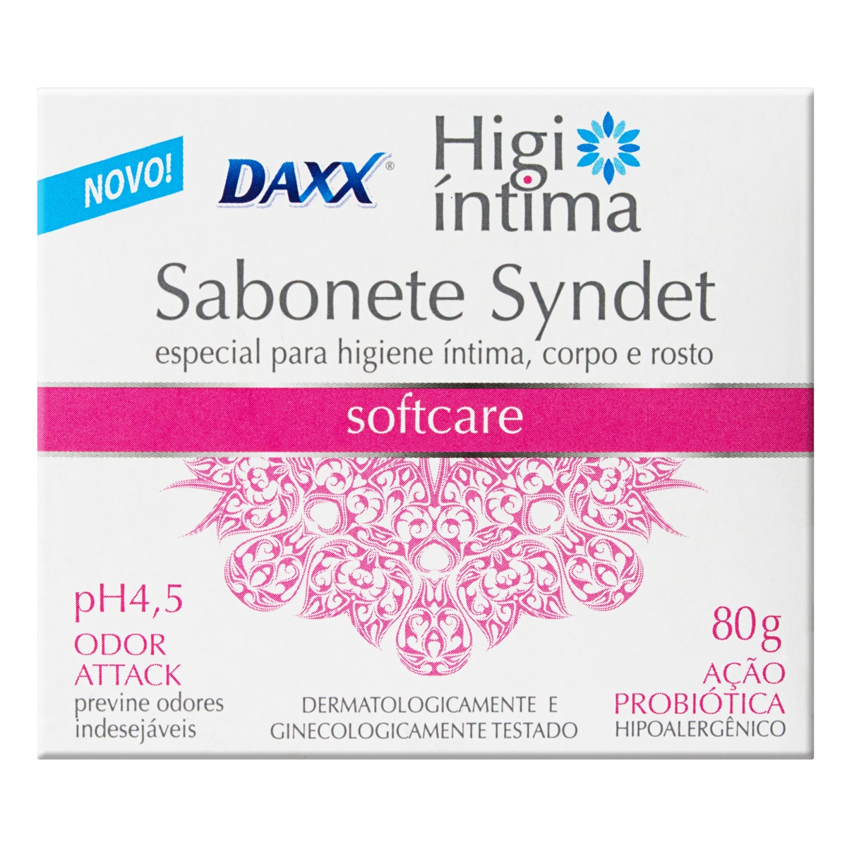 Sabonete Barra íntimo, Facial E Corporal Daxx Higi íntima Syndet Softcare Caixa 80g