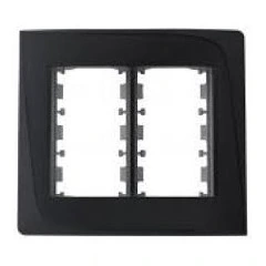 Placa Abs + Bastidor Tendenza 4x4 P/6 Módulos Preta Pezzi Linha 50.000
