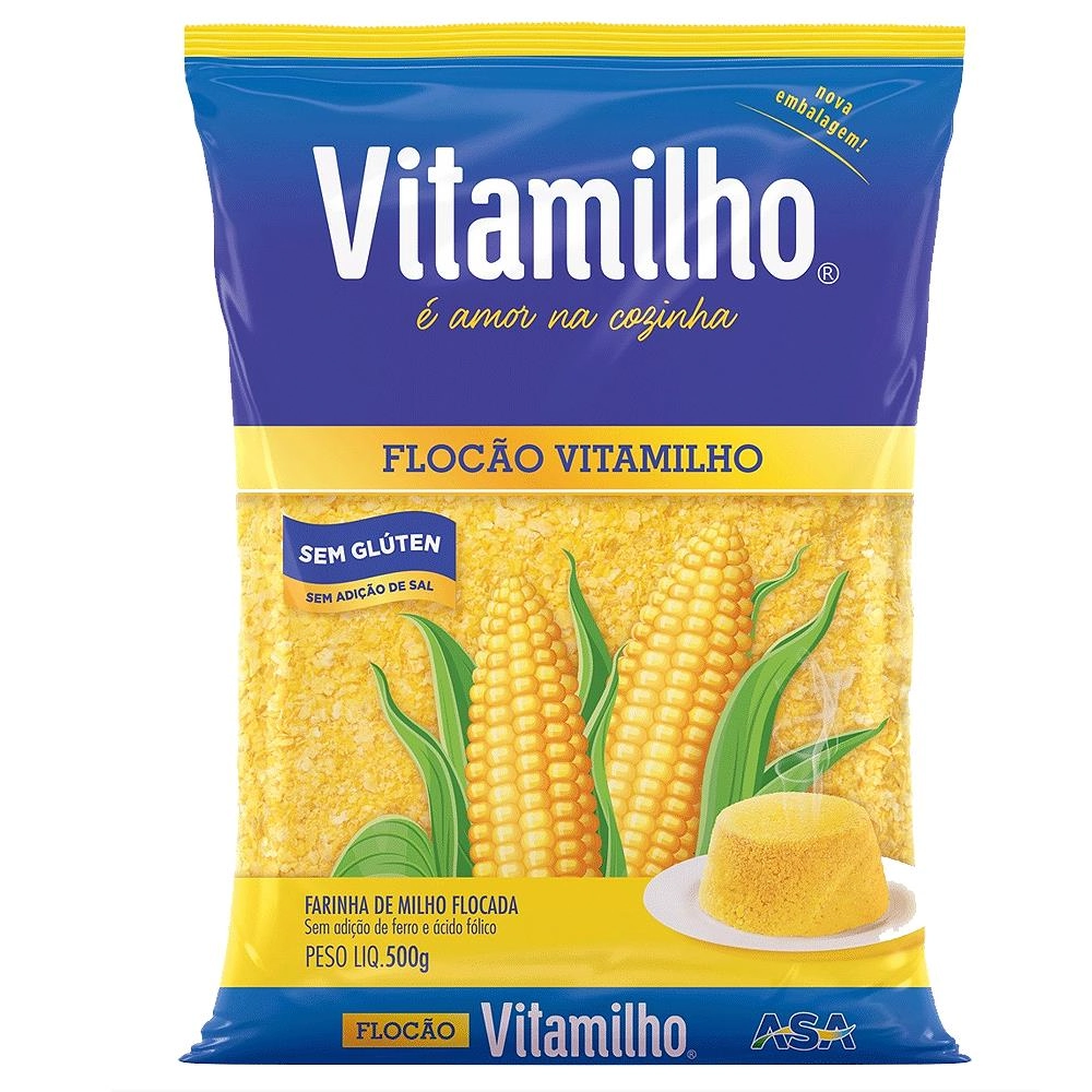 Farinha De Milho Flocão Vitamilho Pacote 500g