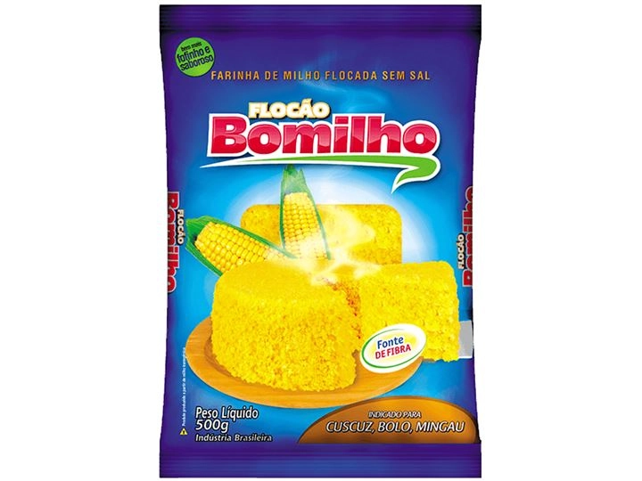 Farinha De Milho Flocão Bomilho Pacote 500g