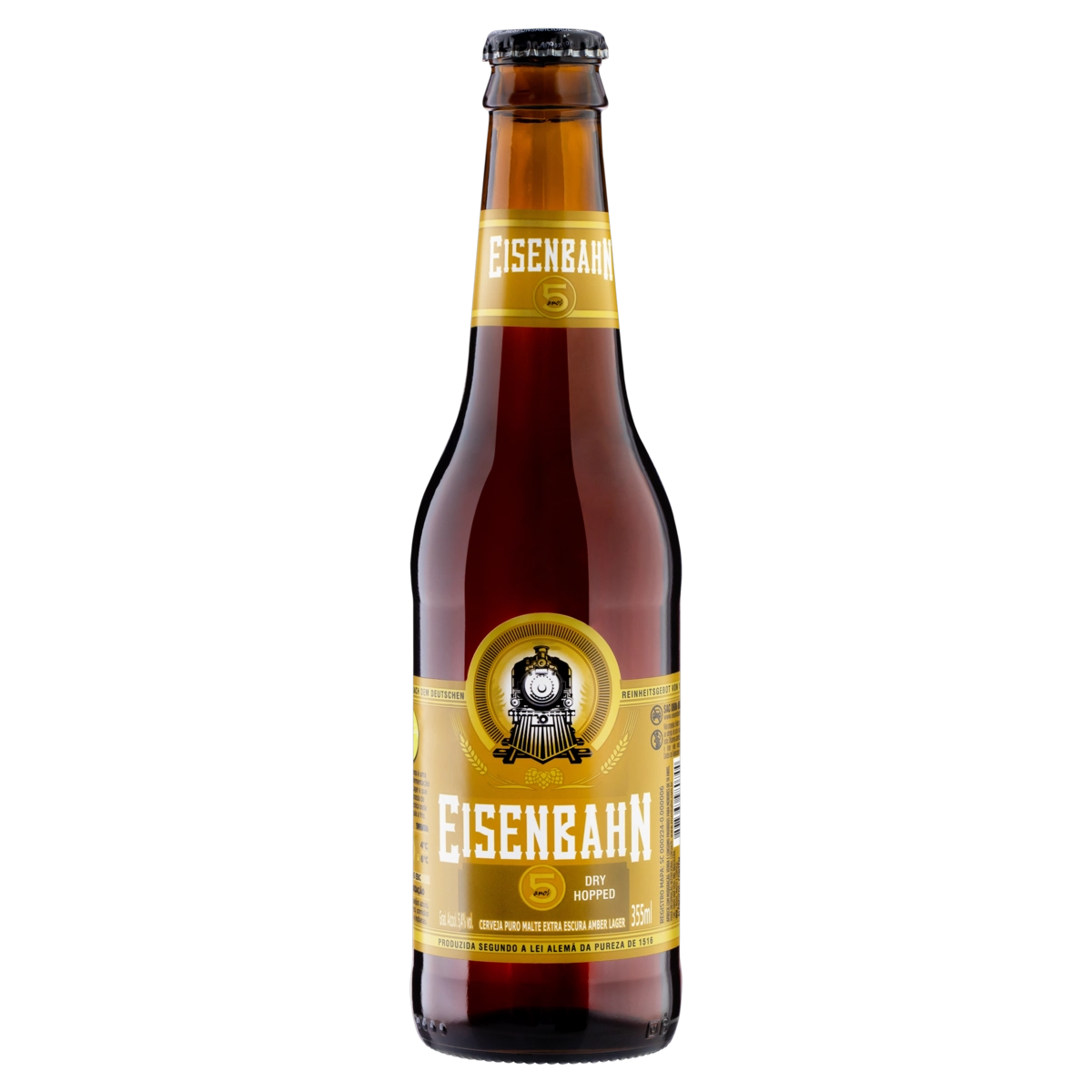 Cerveja Amber Lager Puro Malte Eisenbahn Garrafa 355ml