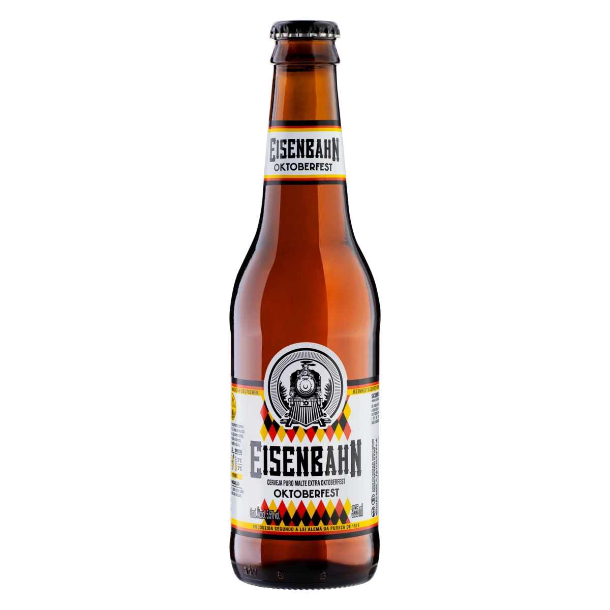 Cerveja Lager Puro Malte Oktoberfest Eisenbahn Garrafa 355ml