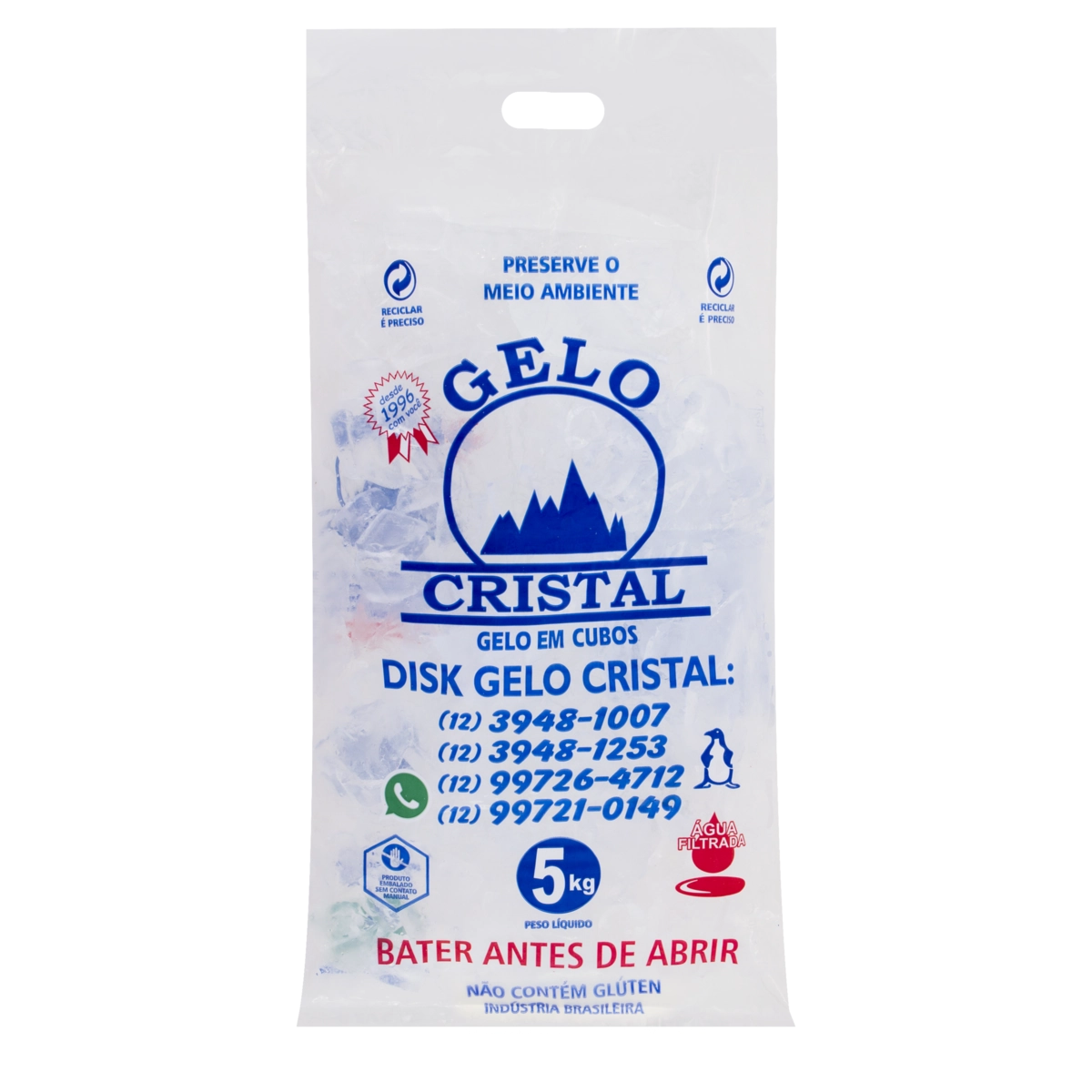 Gelo Cubos Gelo Cristal 5kg