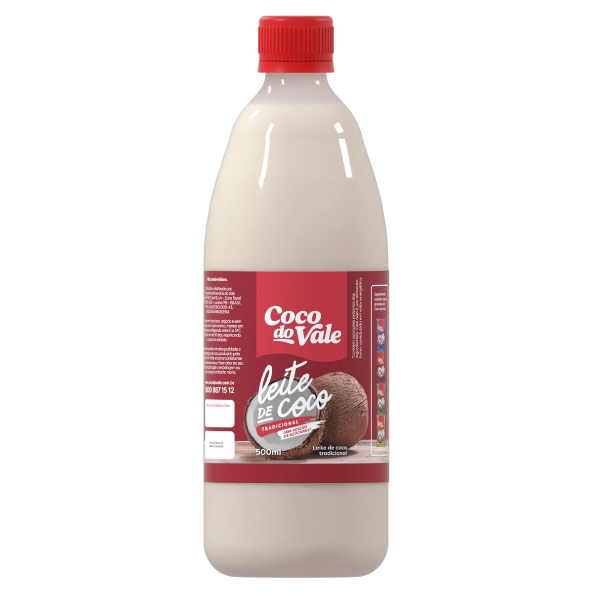 Leite De Coco Tradicional Coco Do Vale Vidro 500ml